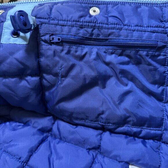 Hanna Andersson Journey’s End Quilted Jacket Kids 130 Blue Rainbow Hooded - Picture 8 of 9